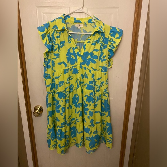 Umgee Dresses & Skirts - Umgee In the Lime Tiered Dress